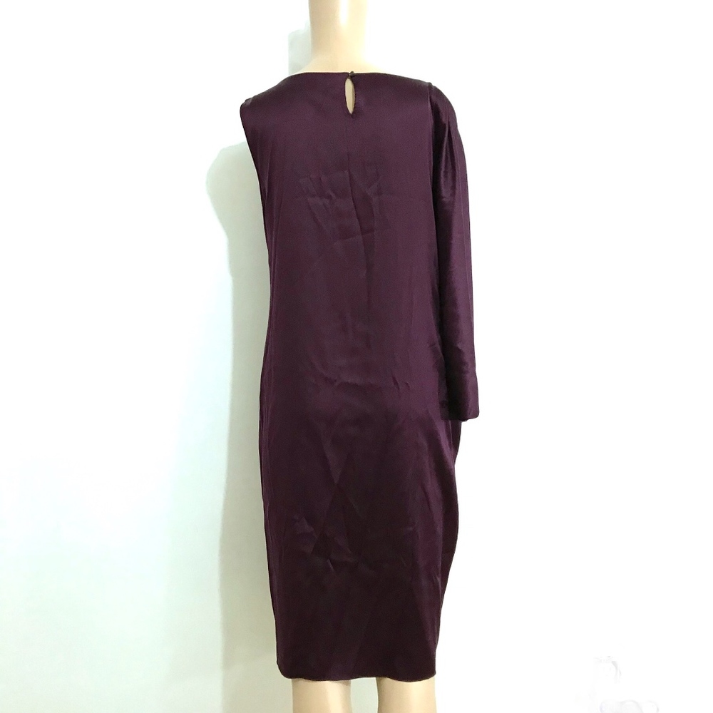 Elie Tahari Purple Silk Draped Dress - Picture 2 of 6